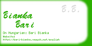 bianka bari business card